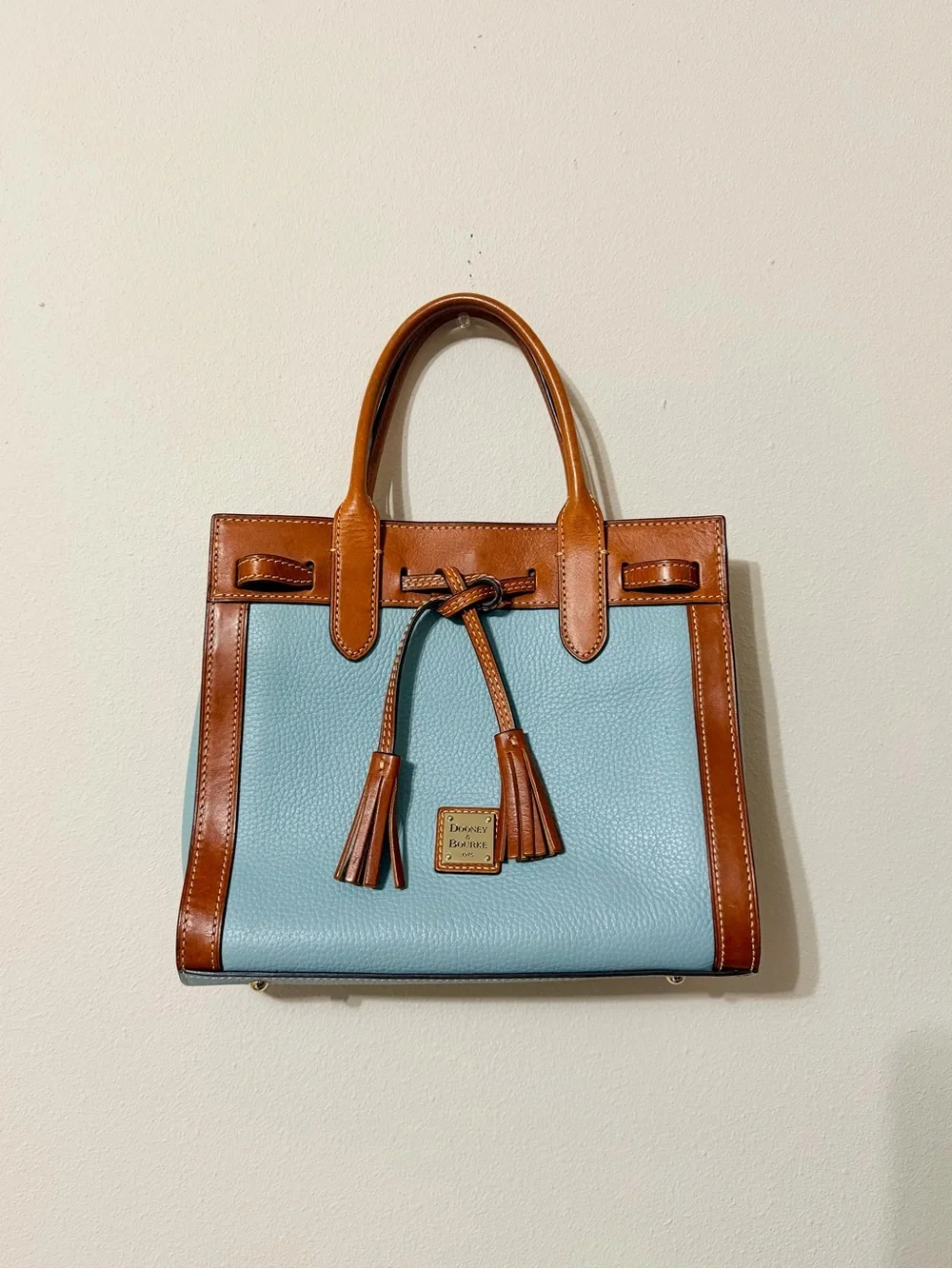 Dooney & Bourke Ariel Light Blue Leather Handbag